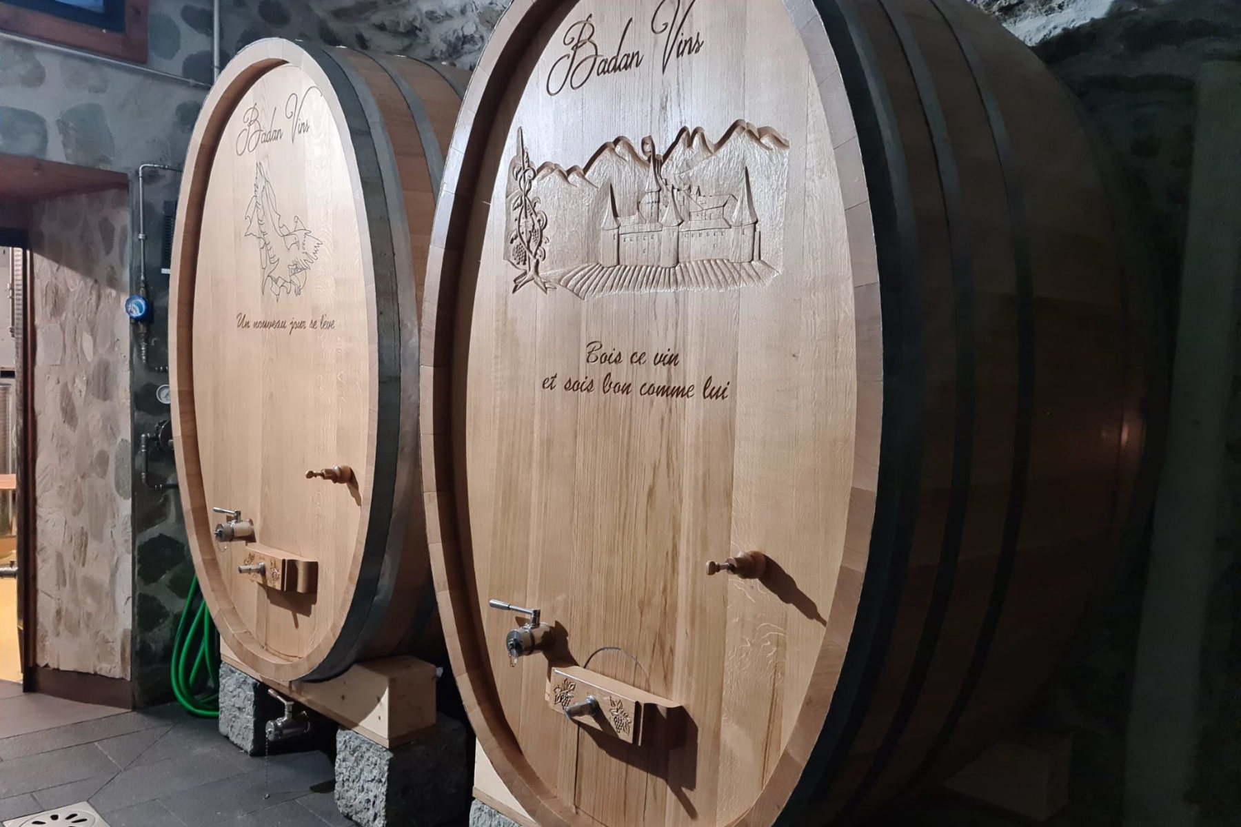 Le foudre gravé du domaine